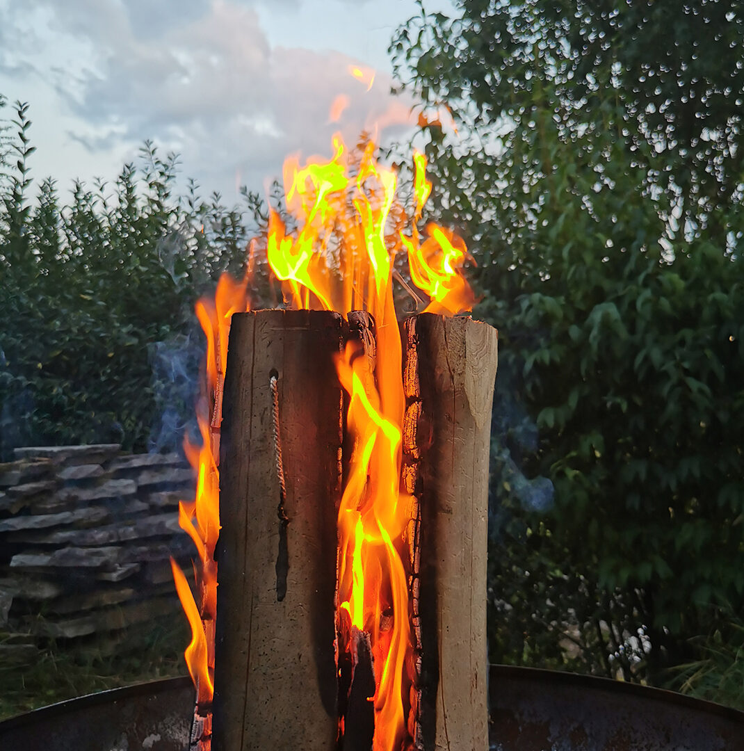 brennendes Schwedenfeuer